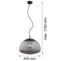 Schwarz Messing Moderne HäNgelampe Pendelleuchte 1X15W/E27 IP20 40X118 [Cm]