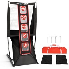 Storgem Golf Chipping Net with 5 Target Heights, Automatic Ball Return Golf...