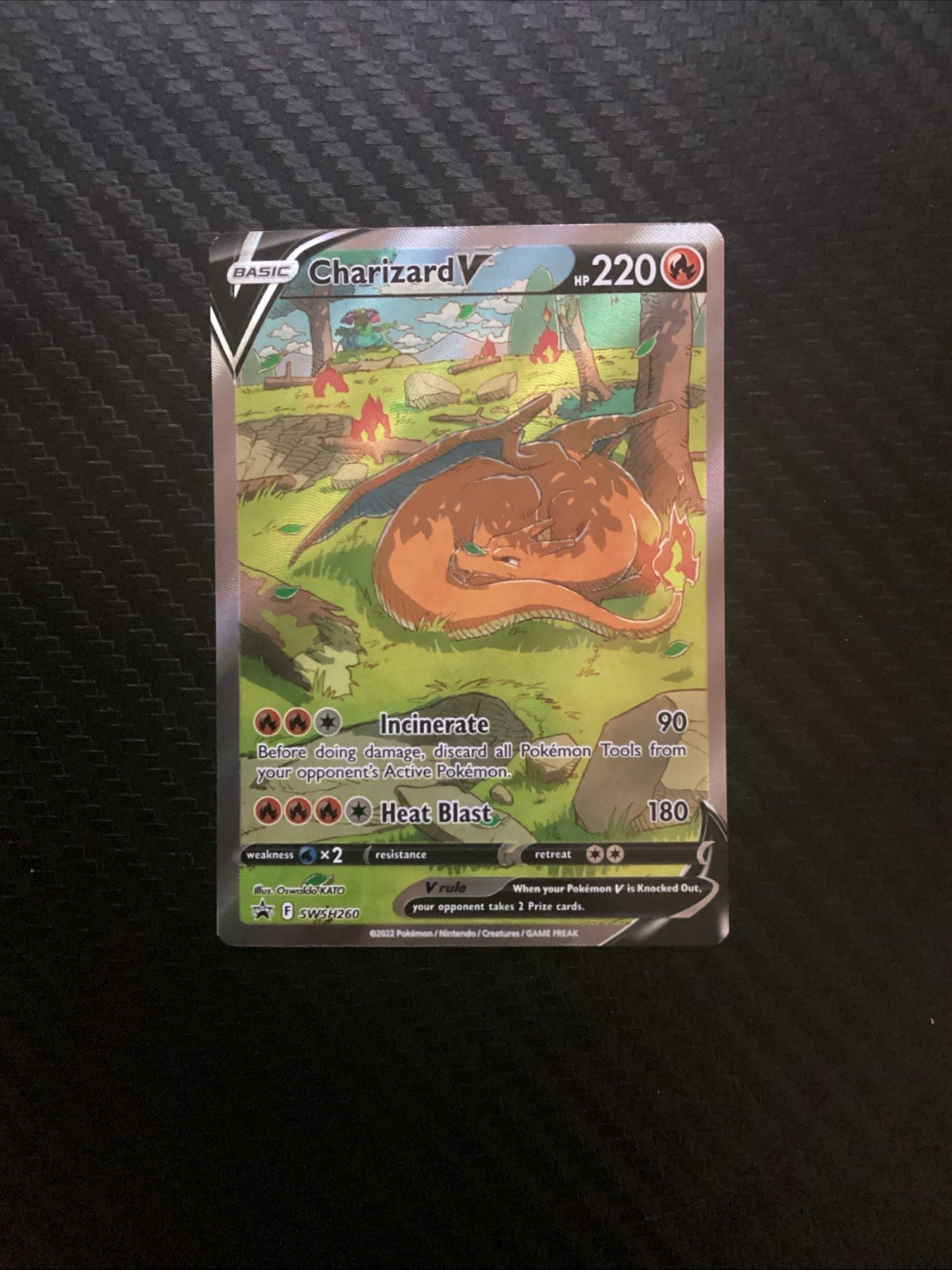 Pokémon  TCG: Charizard V SWSH260 UPC Black Star Promo Full Art Ultra Rare NM