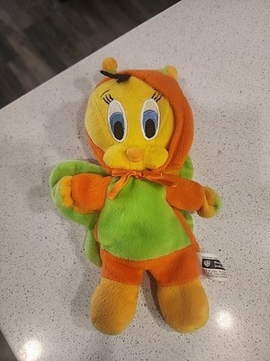 Warner Bros Studio Store 1999 Tweety Butterfly Bean Bag 9'' Plush Bug Costume