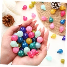 60 Pcs 1 Inch Mini Opaque Glass Christmas Ball Ornament Set Christmas Colorful