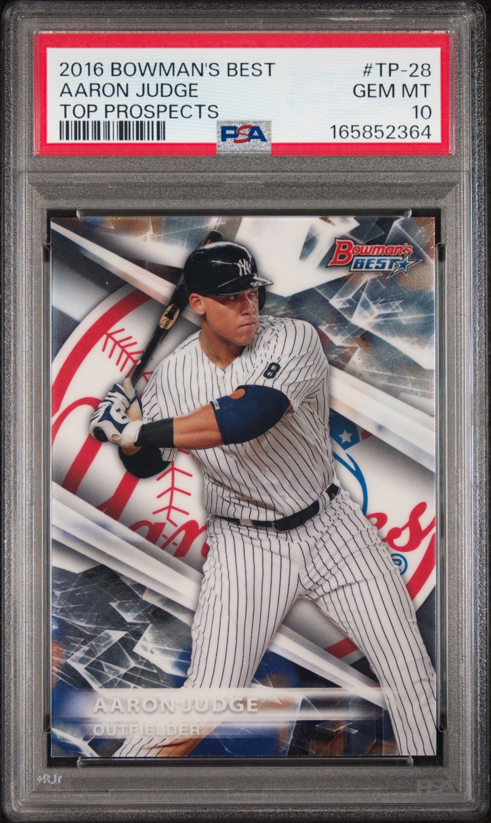 2016 BOWMAN'S BEST TOP PROSPECTS #TP-28 AARON JUDGE PSA 10