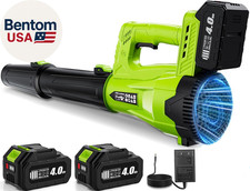 Leaf Blower, Powerful Electric Cordless Leaf Blowers with 2 X 4.0Ah Battery and