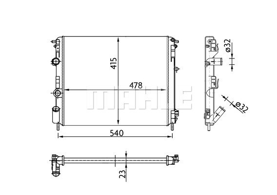 Mahle Cr 36 000S KüHler, MotorküHlung FüR Renault Kangoo Express (FC0/1_)-image