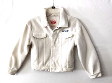 Levi Youth Sherpa Trucker Jacket Size Medium 10-12 Yrs WHITE