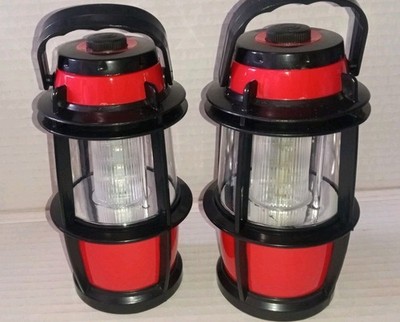 Two 16 LED Lanterns Battery Operated (Needs Three AA Batteries Each)