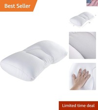 White Microbead Pillow For Sleeping and Travel