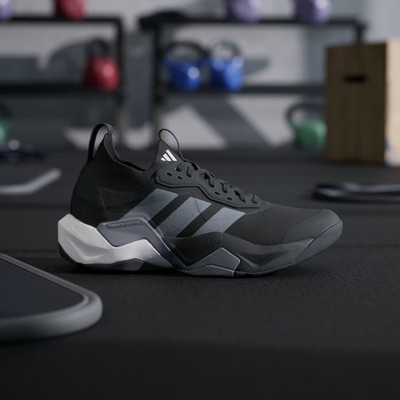 adidas Rapidmove ADV 2 Training Shoes in Black Grey Trainers UK 8.5
