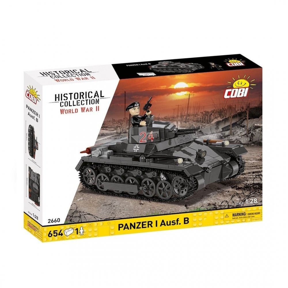 Cobi 2660 1:28 World War II PANZER I Ausf. B Military Construction Kit 654 Pcs