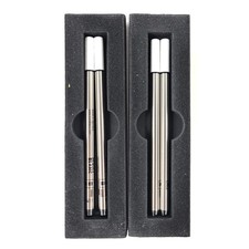 2 x 2 Montblanc Fineliner Refills Broad Mystery Black Pen Refill NIB