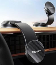 Car Phone Holder for MagSafe 360 Adjustable Memory Alloy Arm 2400gf Stron...