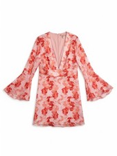Anthropologie Hutch Amora Burnout Mini Dress Pink Floral Size 10