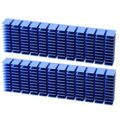 2Pcs Aluminum Heat Sink Cooling Radiator CPU Cooler Industrial Components New - Afbeelding 6 van 17