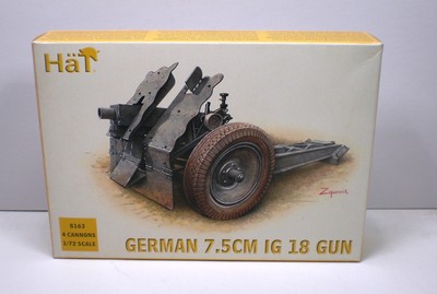 1/72 Scale German WWII Infantry Gun With Crew, IG 18, HaT