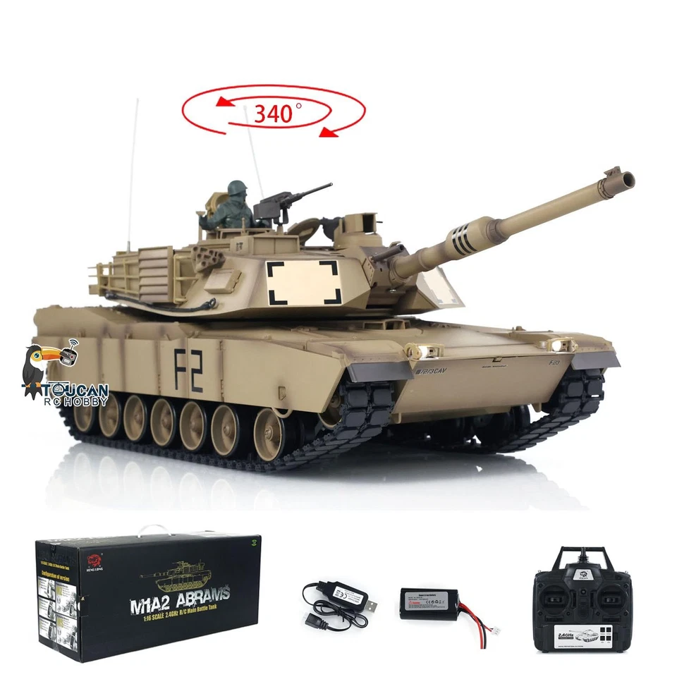 Henglong 1/16 2.4Ghz Plástico TK7.0 RTR Infrarrojo Combate RC Tanque 3918 M1A2 Abrams Foto 2 de 4