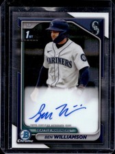 2024 Bowman Ben Williamson Chrome Auto Autograph 1st Prospect #CPA-BWI Mariners