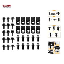 35PCS Engine Under Cover Splash Shield Guard Body Bolts Bumper Fender Liner P...