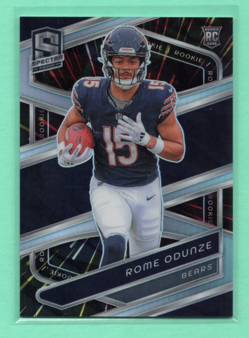 2024 Panini Spectra Rome Odunze #120 Hyper Prizm /75 RC Chicago Bears