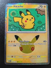 Imagen de Pokemon 30th Celebration Pikachu Holo Rare Card 034/128 NM