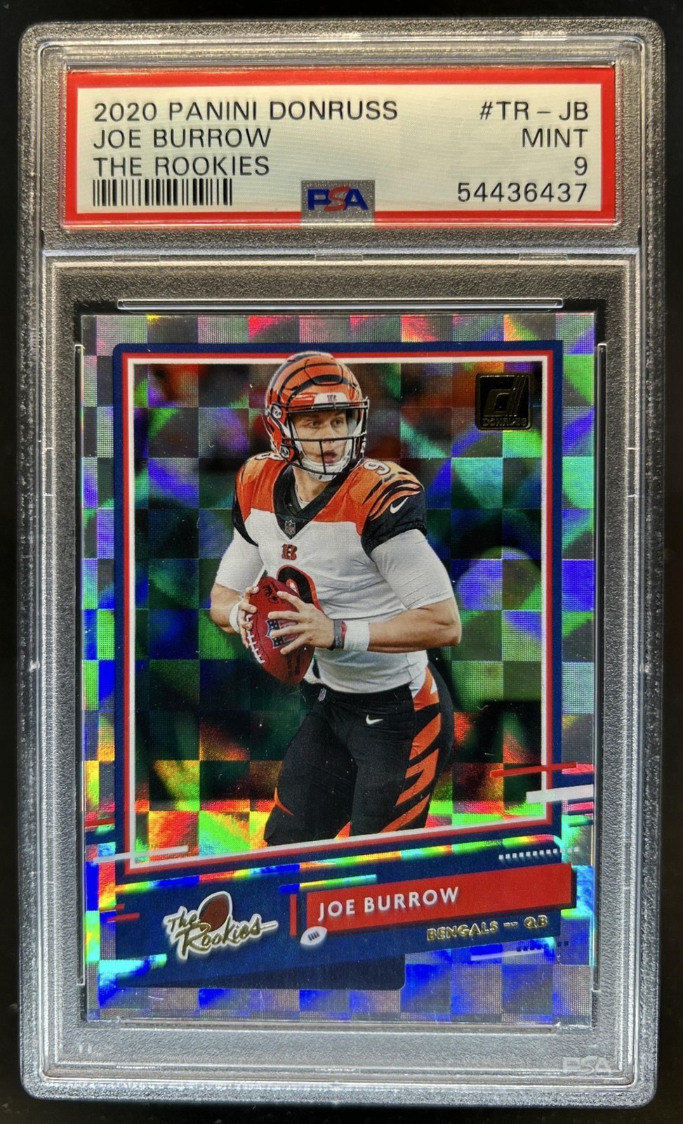2020 Panini Donruss Joe Burrow The Rookies Rookie RC #TR-JB Bengals PSA 9