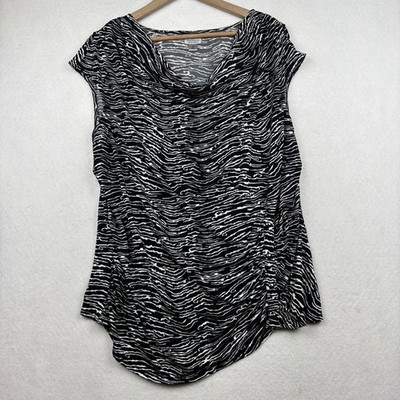 Worthington Sleeveless Top Womens 2X Cowl Neck Ruched