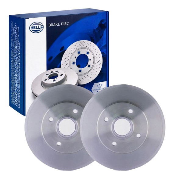2X Hella Bremsscheiben 238Mm Hinten Passend FüR Renault Clio Thalia 52817-image