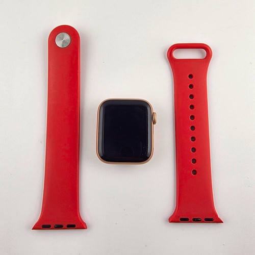 Apple Watch Series 5 40mm Gold Aluminum With Red Band GPS/LTE A2049 ***PARTS***
