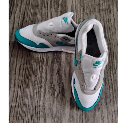 Nike Air Max 1 SC Clear Jade DZ4549-001 White Teal Gray Lace Up Low Top Sneaker
