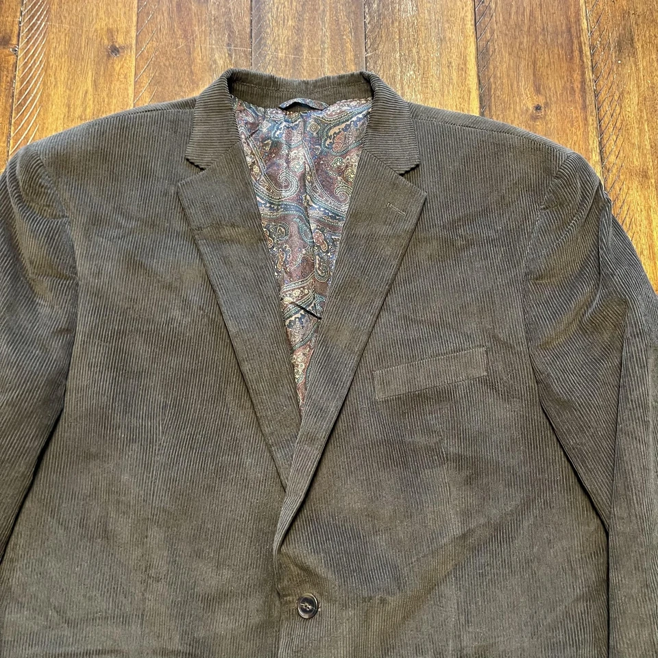 Blazer Lauren Ralph Lauren Para Hombres 48R Pana Paisley Forrado Abrigo Deportivo Chaqueta Foto 3 de 4