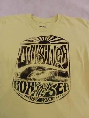 Quiksilver Womens Yellow T-Shirt Born from the Sea since 1969 Large