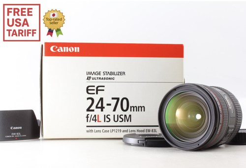 Full Set[Unused in Box w/Hood] Canon EF 24-70mm F4 L IS USM Zoom Lens From JAPAN