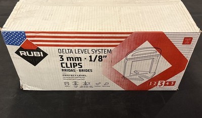 BOX OF 2400- RUBI Delta Tile Leveling System Clips (3mm - 1/8 )