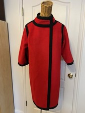 Vintage Reversible Red to HerringboneTweed 3/4 Sleeve Coat sz S