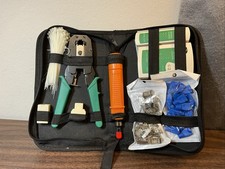 9-Piece RJ45 Crimping Tool Kit with Case CAT5/6 Lan Cable Network Tester READ