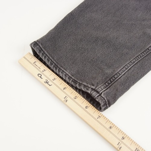 Pantalones de mezclilla Uniqlo relajados desteñidos negros holgados al tobillo unisex talla M - Imagen 8 de 9