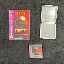 Game Gear Mortal Kombat Cartridge, Manual, and Protective Case