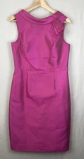 RICKIE FREEMAN TERI JON SPARKLY PINK EVENING SHIFT DRESS GOWN WOMEN SIZE 8