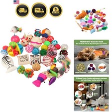 Cat Toys Variety Pack 20 Pieces Indoor Play Balls Feather Mice Catnip