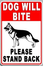 Beware Of Dog Dog Will Bite Please Stand Back Decal warning security DBD119