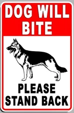 Beware Of Dog Dog Will Bite Please Stand Back Decal warning security DBD119