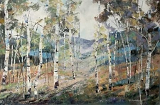Original oil paintings on canvas Colorado Rocky Mountain Aspen Fall