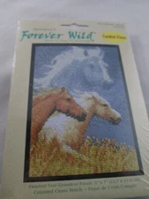 Cross Stitch Kit Forever Wild Horses Series by Roger W. Reinardy