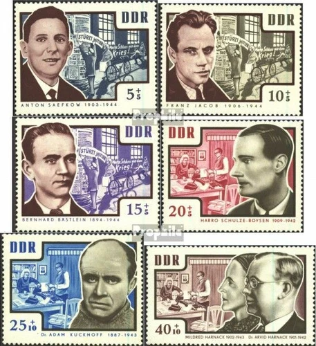 DDR 1014-1019 (complete.issue) used 1964 Anti-Fascists