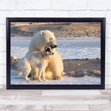 Same Profile Different Size Dog Dogs Animal Animals Polar Bears Wall Art Print