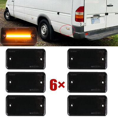 6x LED SEITENBLINKER Seitenmarkierungsleuchte SMOKE für Fiat VOLVO