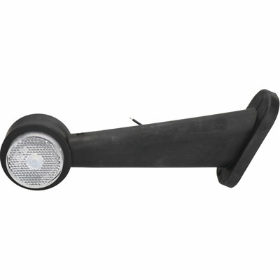 Par De Remolque LED Luces de posición delanteras Lámparas Blanco Con Base De Goma 12V 24V
