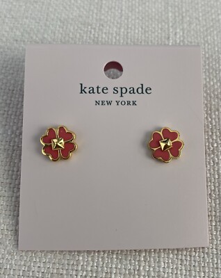NWT Kate Spade Spades Studs Enamel Studs PEACH NECTAR  $49