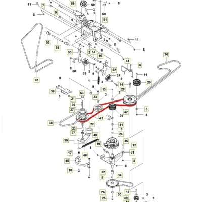 Keilriemen 589973901 / 586881201 für Husqvarna Rider RC 318T, RC 320Ts AWD