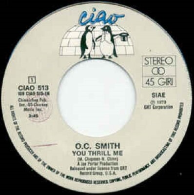O.C. SMITH You Thrill Me Love to Burn 1979 SELTEN   32,00 VERSAND GRATIS ITALIA