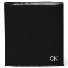 Moda Portafoglio CALVIN KLEIN METAL Uomo Pelle Nero - K50K512290-BEH